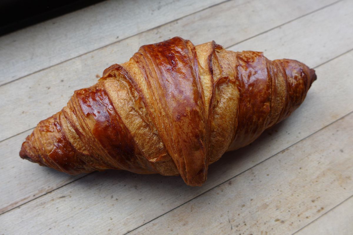 A crescent shaped croissant.