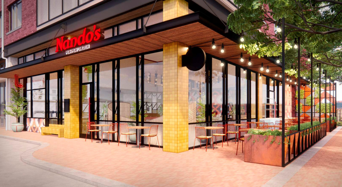 A computer generated image of a restaurant named Nando’s.