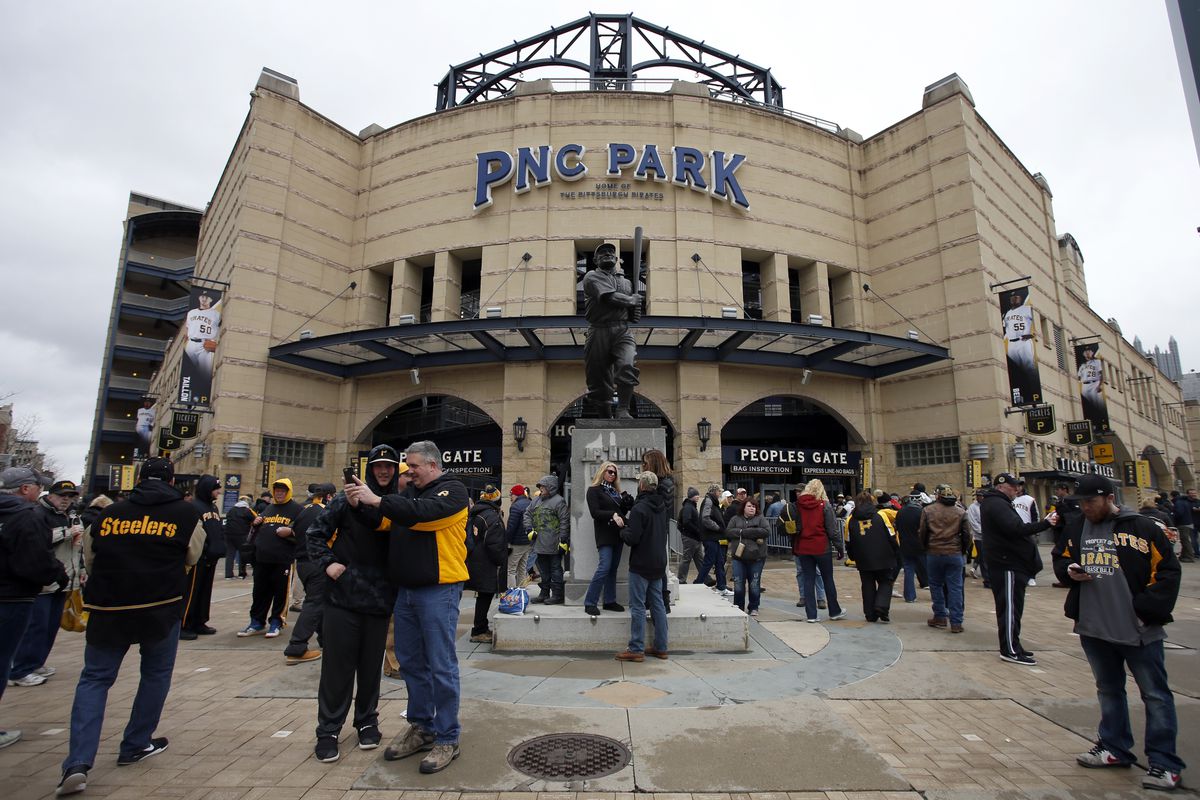 An outside view of PNC park before a game