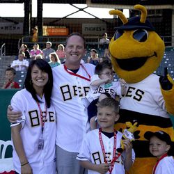 The Norton family at the Salt Lake Bees vs. Colorado Springs game on Monday, June 3, 2012.