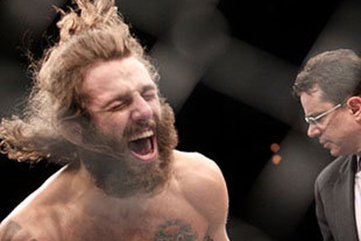 Photo of TUF 15 winner Michael Chiesa by Tracy Lee for <a href="http://sports.yahoo.com/blogs/mma-cagewriter/" target="new">Yahoo!Sports</a>.