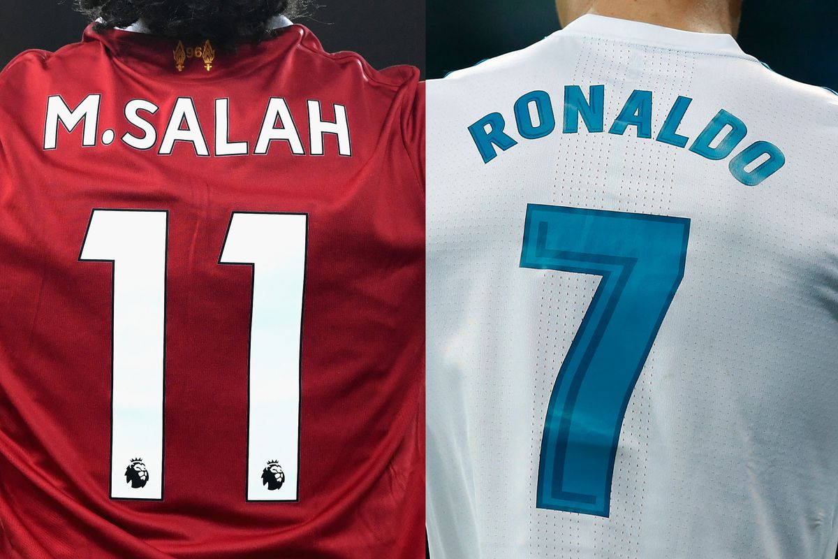 Mohamed Salah and Cristiano Ronaldo - Real Madrid v Liverpool - UEFA Champions League Final