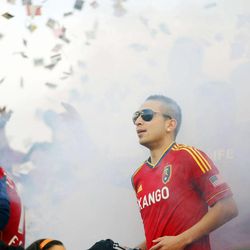 Fans cheer on Real Salt Lake as RSL plays Chivas USA Saturday, April 20, 2013 at Rio Tinto Stadium.