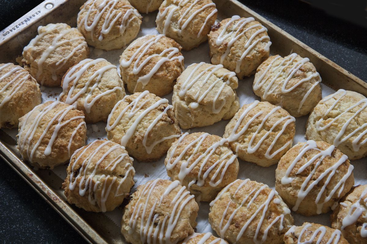 Freshly Baked Scones with Drizzled icing