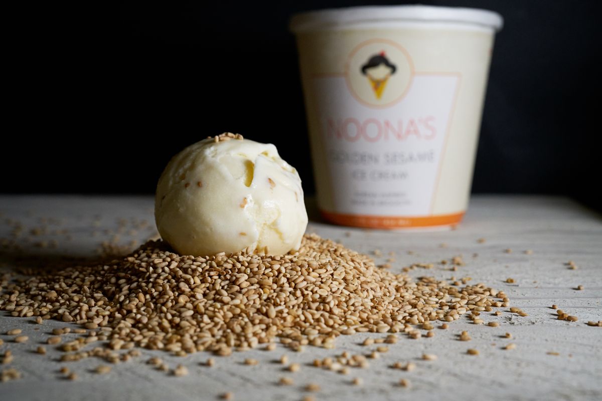 Noona’s golden sesame Korean ice cream