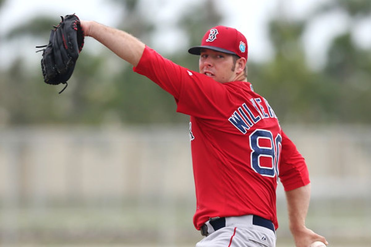 Aaron Wilkerson pitches for the Red Sox in spring training