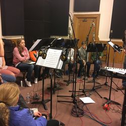 Members of the Salt Lake Children’s Choir, led by artistic director Ralph Woodward, participate in a studio session for the score of “The Last Full Measure” on March 3, 2018.