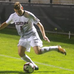 The Sacred Heart Pioneers take on the UConn Huskies in a men’s college soccer game at Morrone Stadium in Storrs, CT on October 6, 2018.