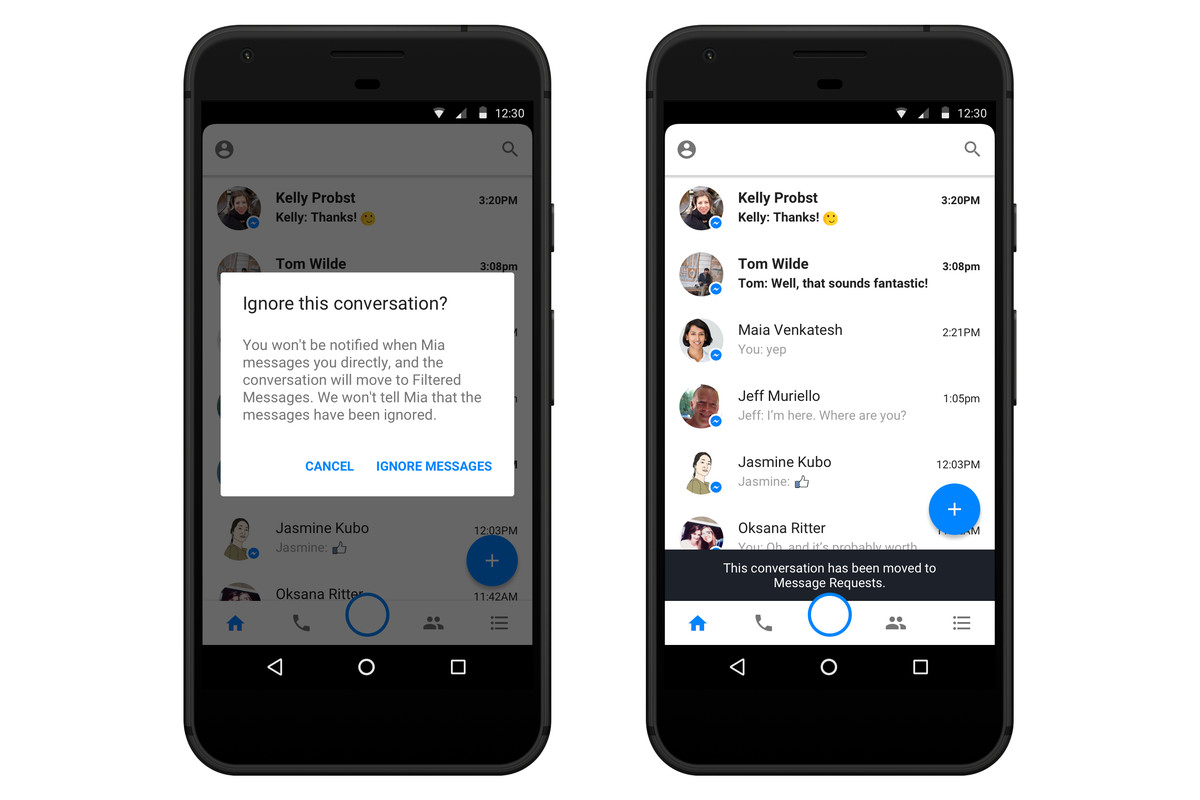 Facebook’s new ignoring messages feature