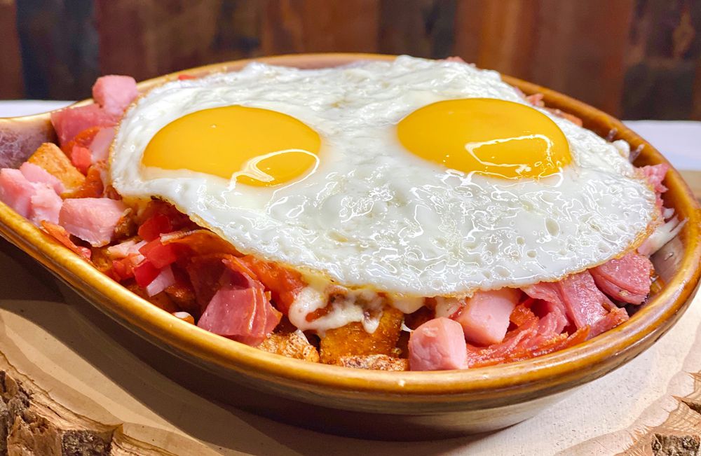The “Sicilian skillet”&nbsp;made with eggs, diced ham, salami and pepperoni, a new addition to the Egg Works menu.