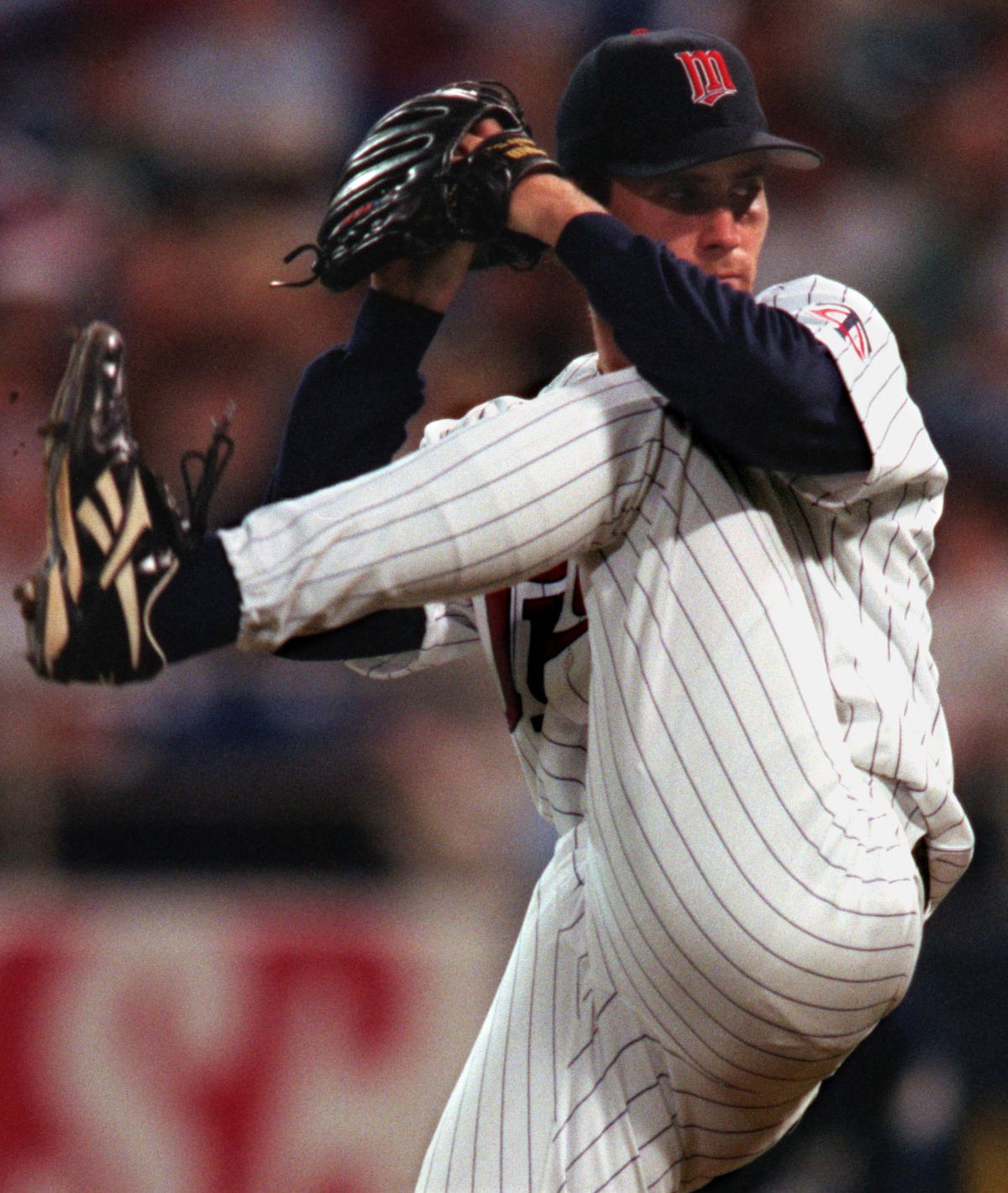 Twins - Angels baseball — Brad Radke delivers a pitch against Anaheim on his way to avictory Saturday night.