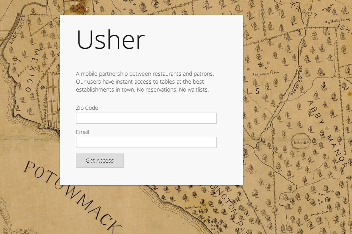 Usher's home page.