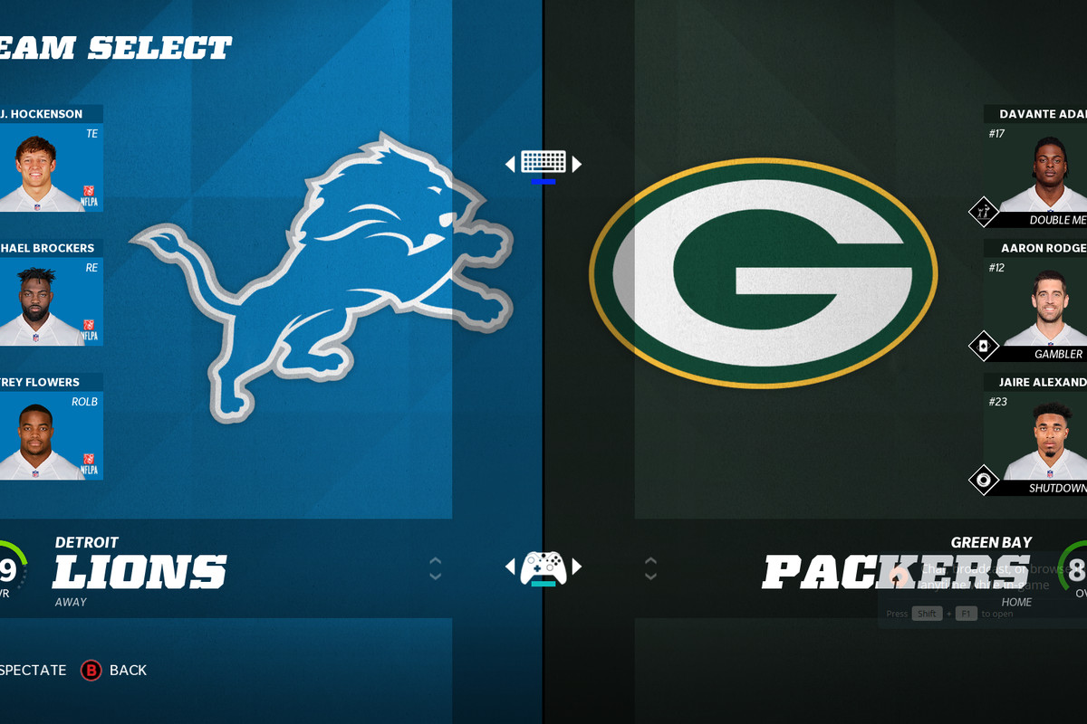 green bay packers and detroit lions game