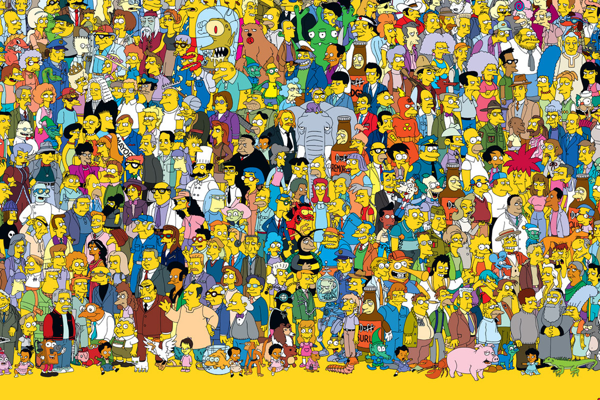 Just some of the characters from The Simpsons