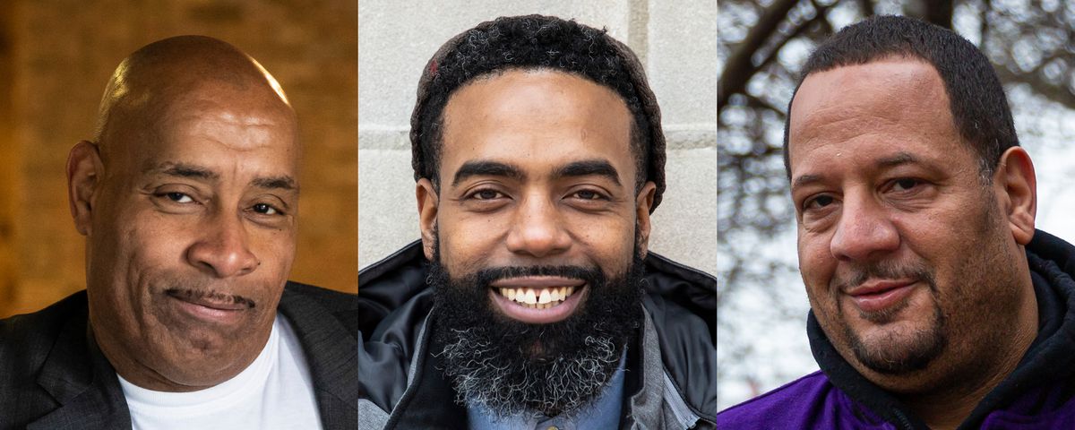 Vincent Norment (from left), Michael Malcolm and Dan Pettigrew all hope to get licenses to run marijuana businesses in Illinois.