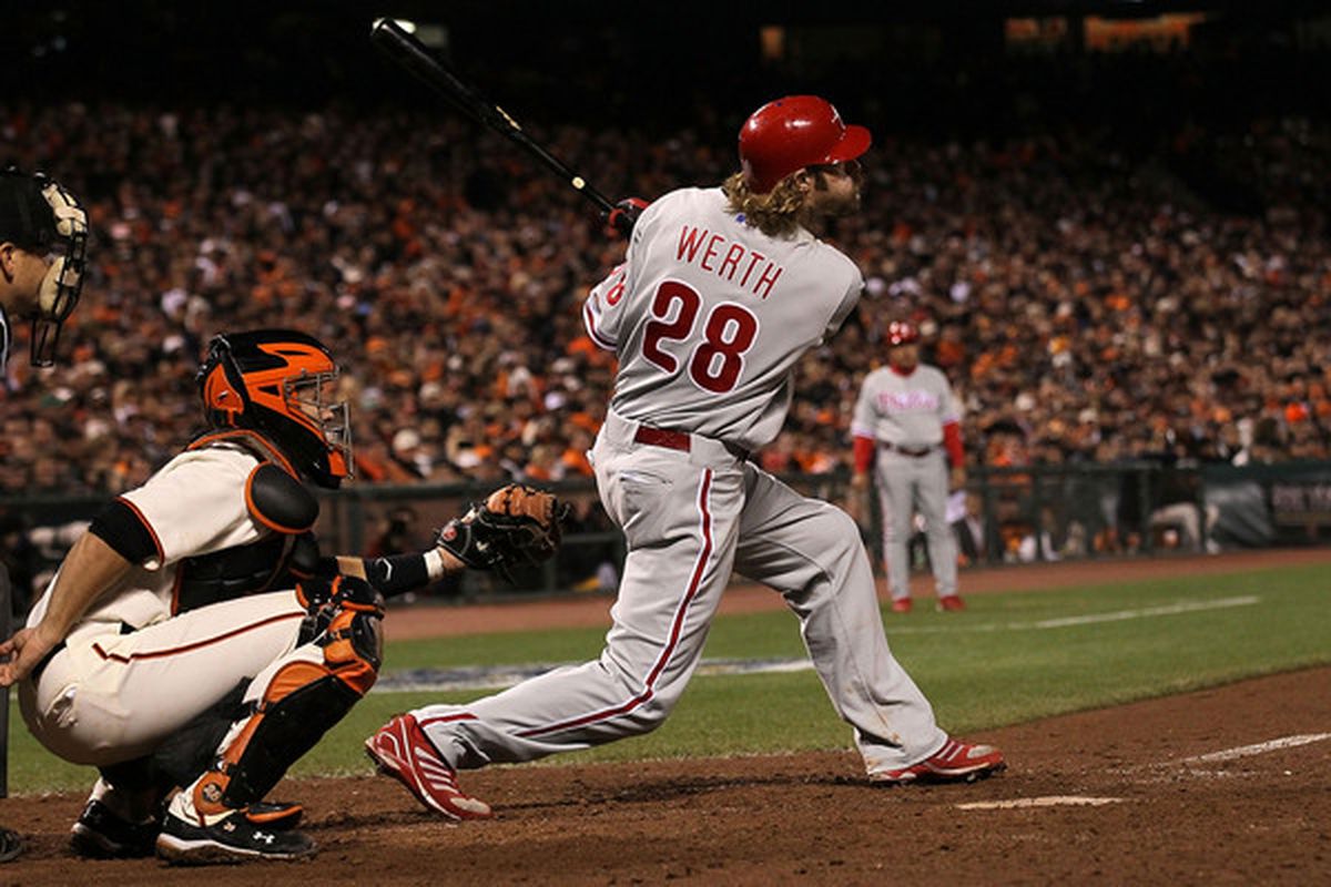 New Washington Nationals' outfielder Jayson Werth is the beginning of Phase Two in the Nats' development according to D.C. GM Mike Rizzo. (Photo by Justin Sullivan/Getty Images)