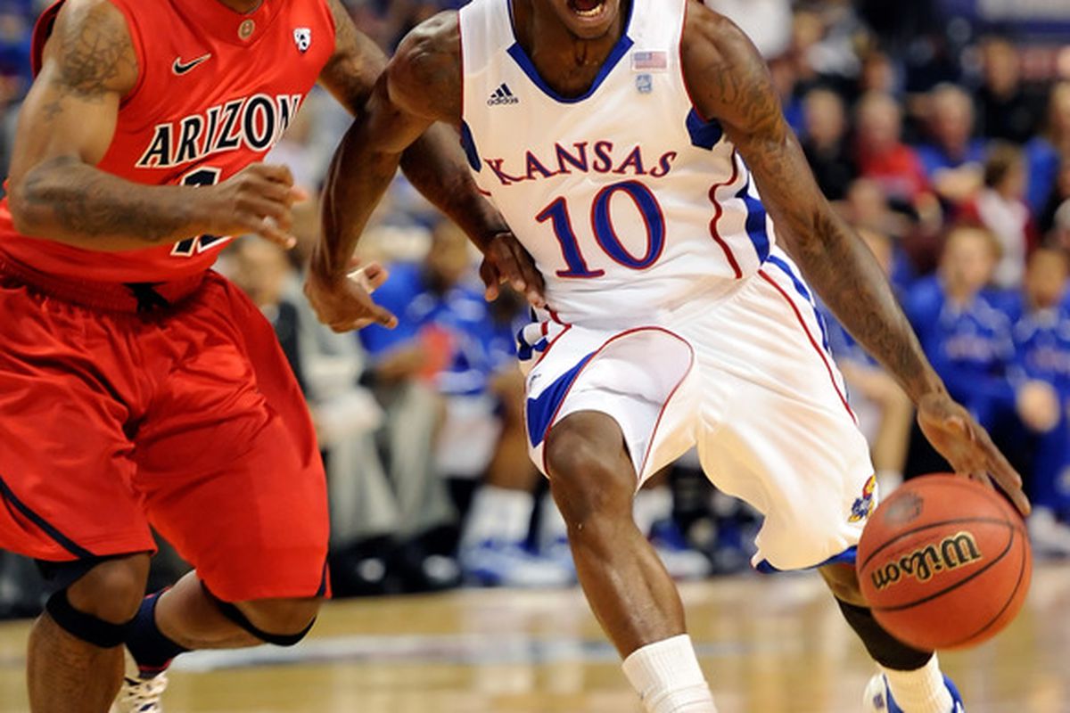 Neither Zeek Jones or Tyler Lamb can matches up well against Tyshawn Taylor #10  (Photo by Ethan Miller/Getty Images)