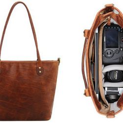 <b>Driely Schwartz, <a href="http://racked.com">Racked</a> photographer:</b> "I have at least four <b>ONA</b> bags (pictured: <a href="http://www.onabags.com/store/shoulder-bags/the-capri.html?color=antique-cognac#antique-cognac">The Capri</a>, $349). The