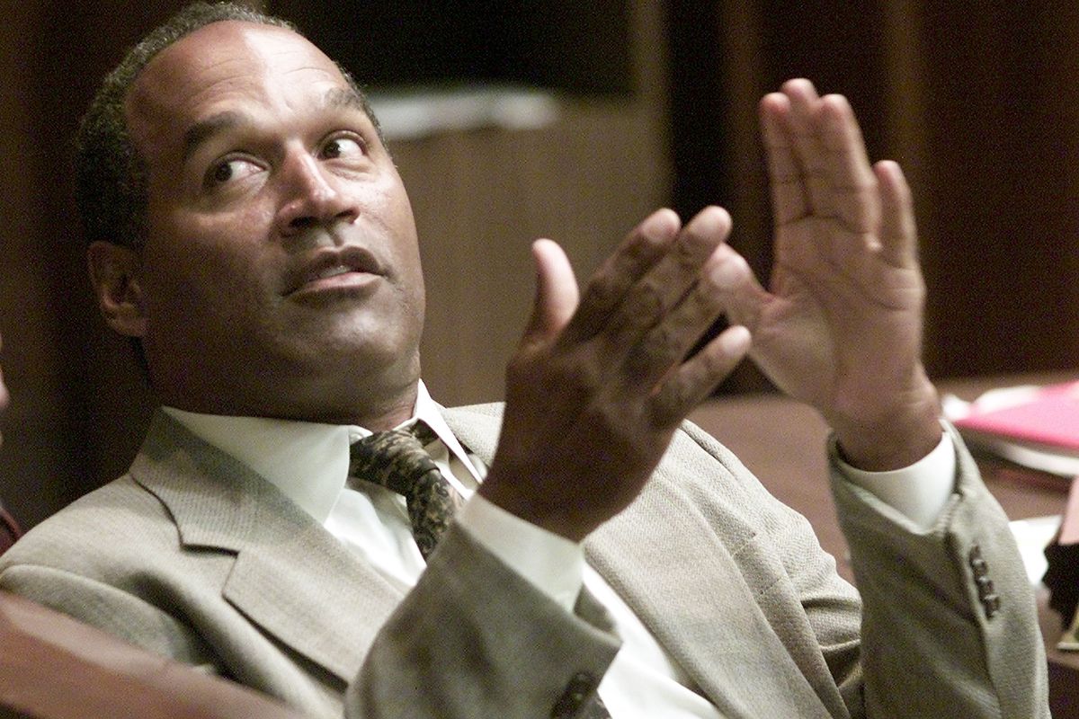 O.J. Simpson during a 2001 road rage trial. 