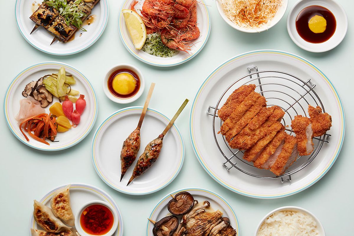 Dalston Japanese yakitori restaurant Jidori’s spread of dishes