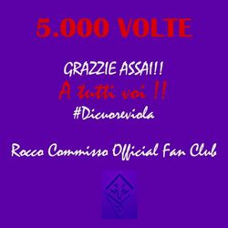 Note from Rocco Commisso Fan Club on 5,000 member milestone
