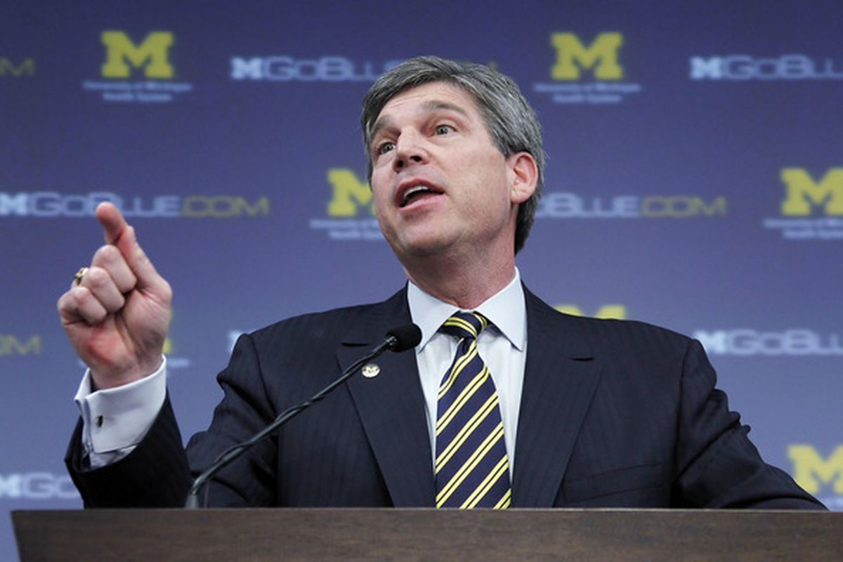 ANN ARBOR MI - JANUARY 12: University of Michigan Athletic Director Dave Brandon.  (Photo by Gregory Shamus/Getty Images)
