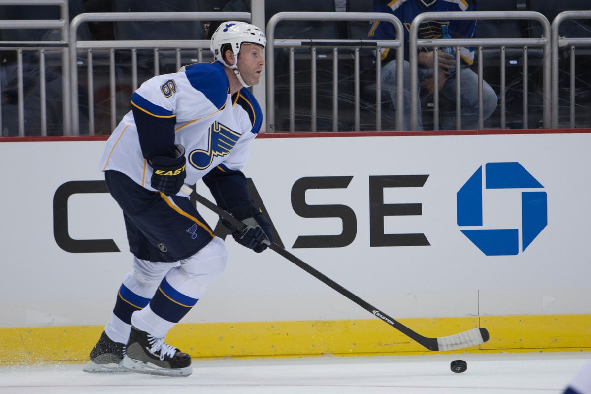 There isn't a lot of photographic evidence of Ryan Whitney as a Blues from last year. But there's this. 