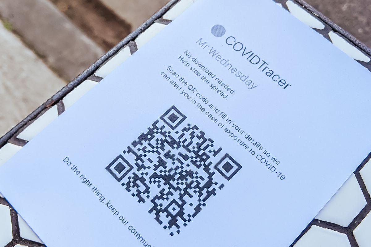 OCTOBER 28, 2020: Cafes in Melbourne reopen for the first time post Coronavirus lockdown. QR Code usage is being encouraged for contact tracing purposes- PHOTOGRAPH BY Chris Putnam / Barcroft Studios / Future Publishing