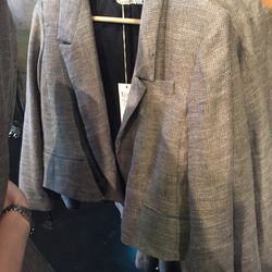 Cropped tweed jacket, $495 (was $990)
