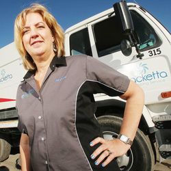 Debbie Jacketta of Jacketta Sweeping Service, Friday, June 7, 2013, in West Valley City. Jacketta was named Woman Business Owner of the Year.