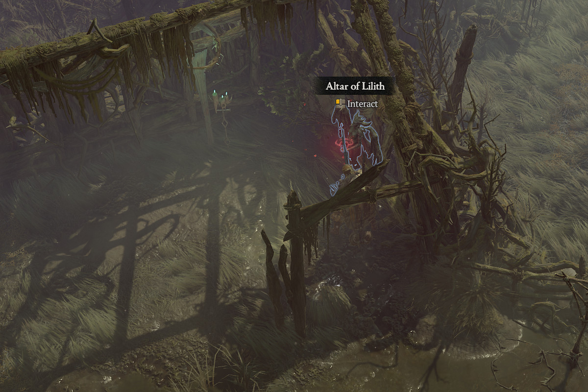 An Altar of Lilith in the Hawezar region of Diablo 4