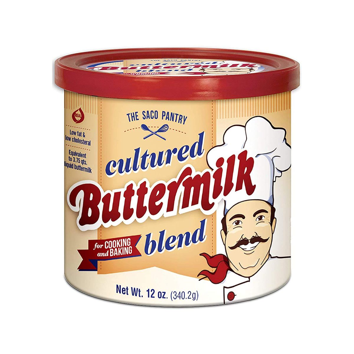 A container of powdered buttermilk