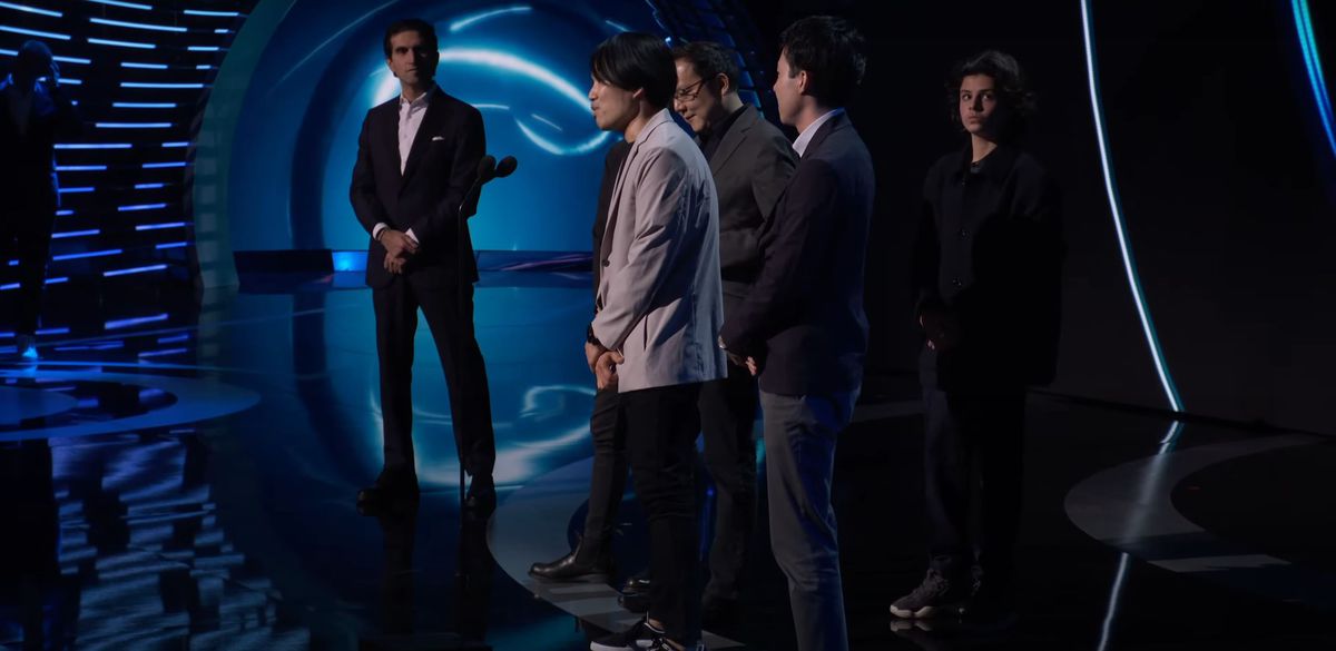 Standing behind the Elden Ring developers onstage at the Game Awards 2022, Matan Even gazes up at the ceiling solemnly