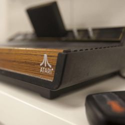 An old ATARI 2600 video game is one of many older systems on the shelves in the lab Monday, April 1, 2013. The University of Utah is now offering master's degree in video game design.