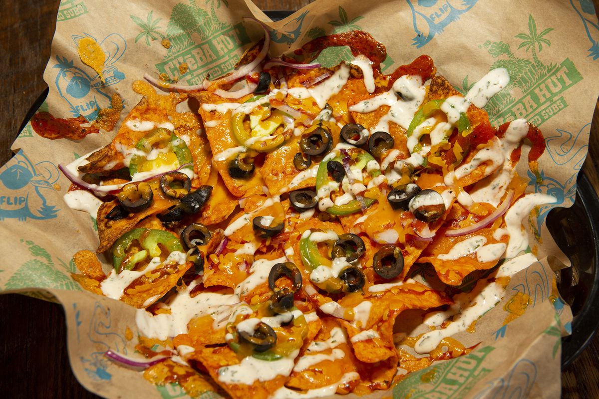 A basket of Dorito nachos 