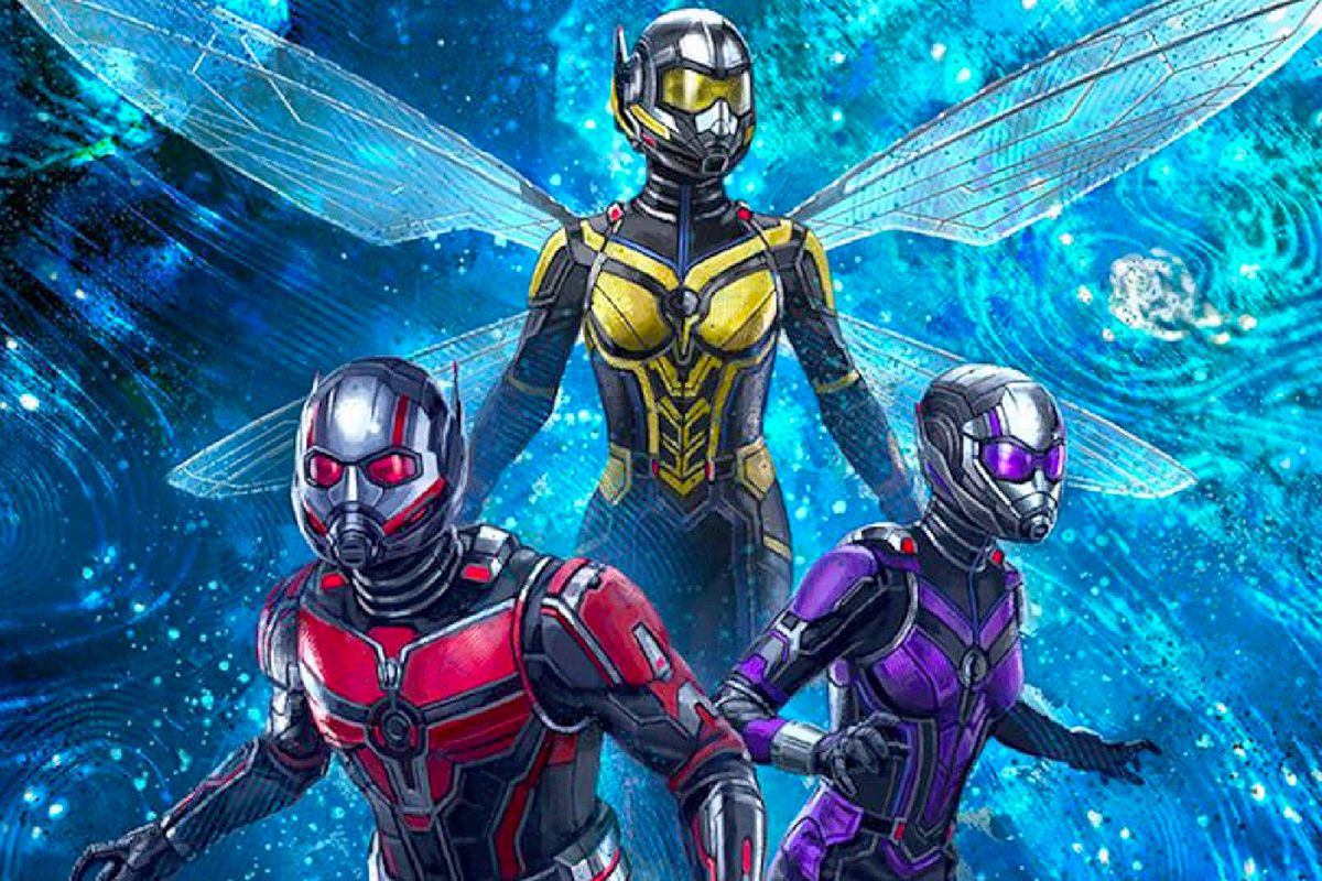 Artwork of Anti-Man, Cassie Lang, and the Wasp from Ant-Man and the Wasp: Quantumania poster