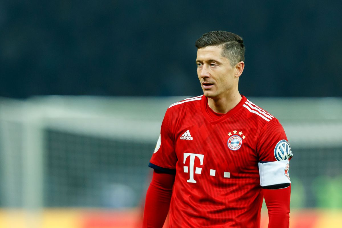 Hertha BSC v FC Bayern Muenchen - DFB Cup
BERLIN, GERMANY - FEBRUARY 06: Robert Lewandowski of FC Bayern Muenchen looks on during the round of 16 DFB Pokal match between Hertha BSC and FC Bayern Muenchen at Olympiastadion on February 06, 2019 in Berlin, Germany.