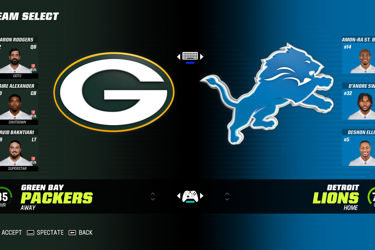 packers lions what channel