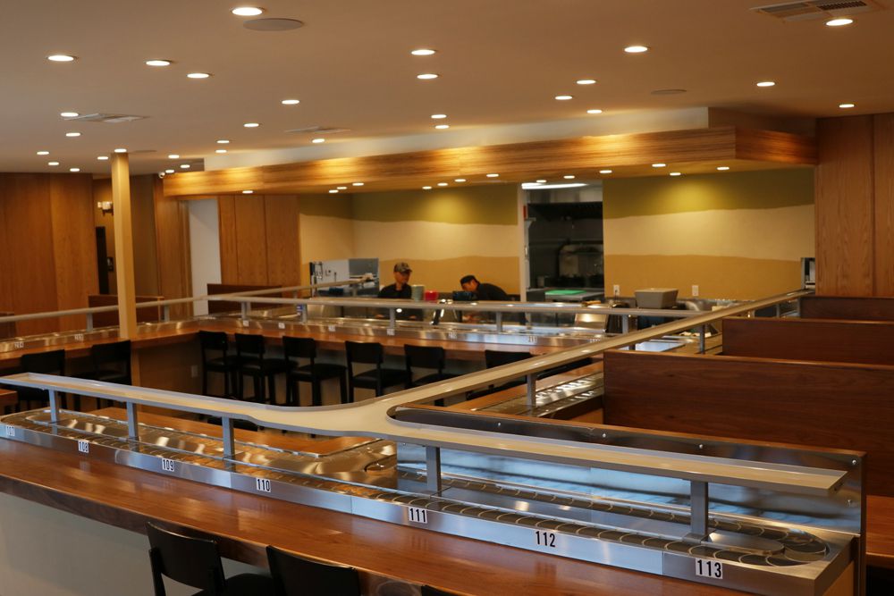 A conveyor belt sushi restaurant in Las Vegas