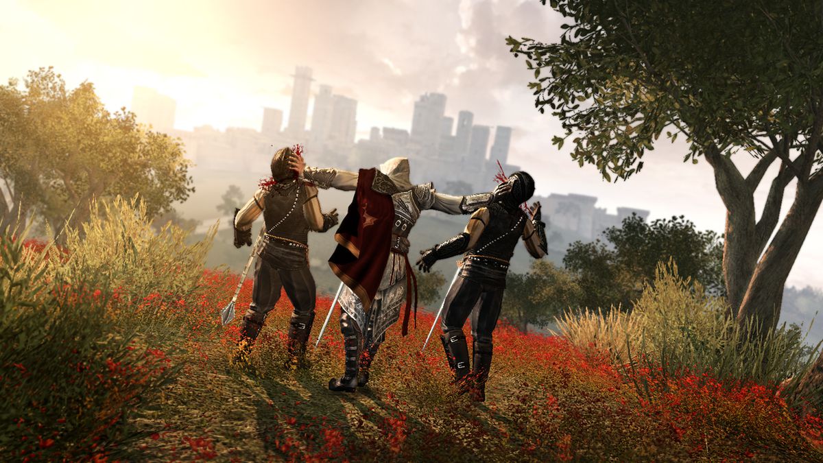 Assassin’s Creed 2 - Ezio stabs two enemies