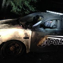 A Provo Police car was set on fire around 3am Thursday morning.