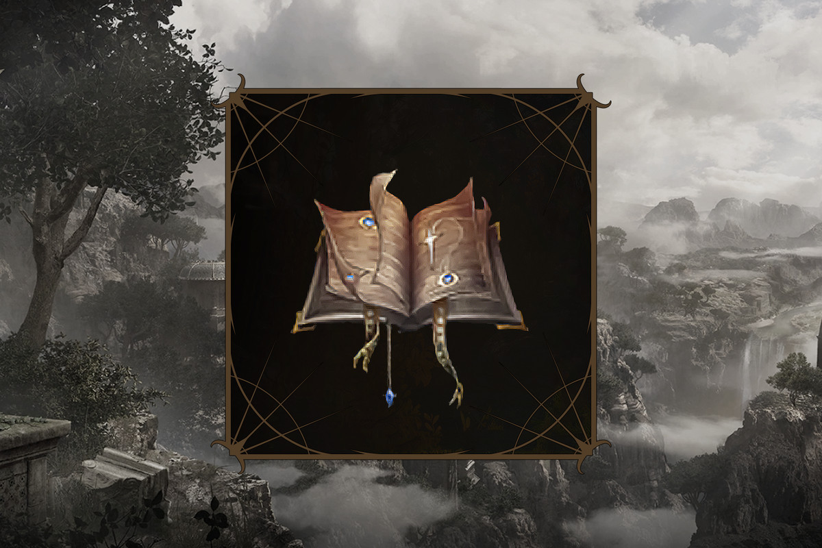 Baldur’s Gate 3 Wizard emblem over a grey tone backdrop.