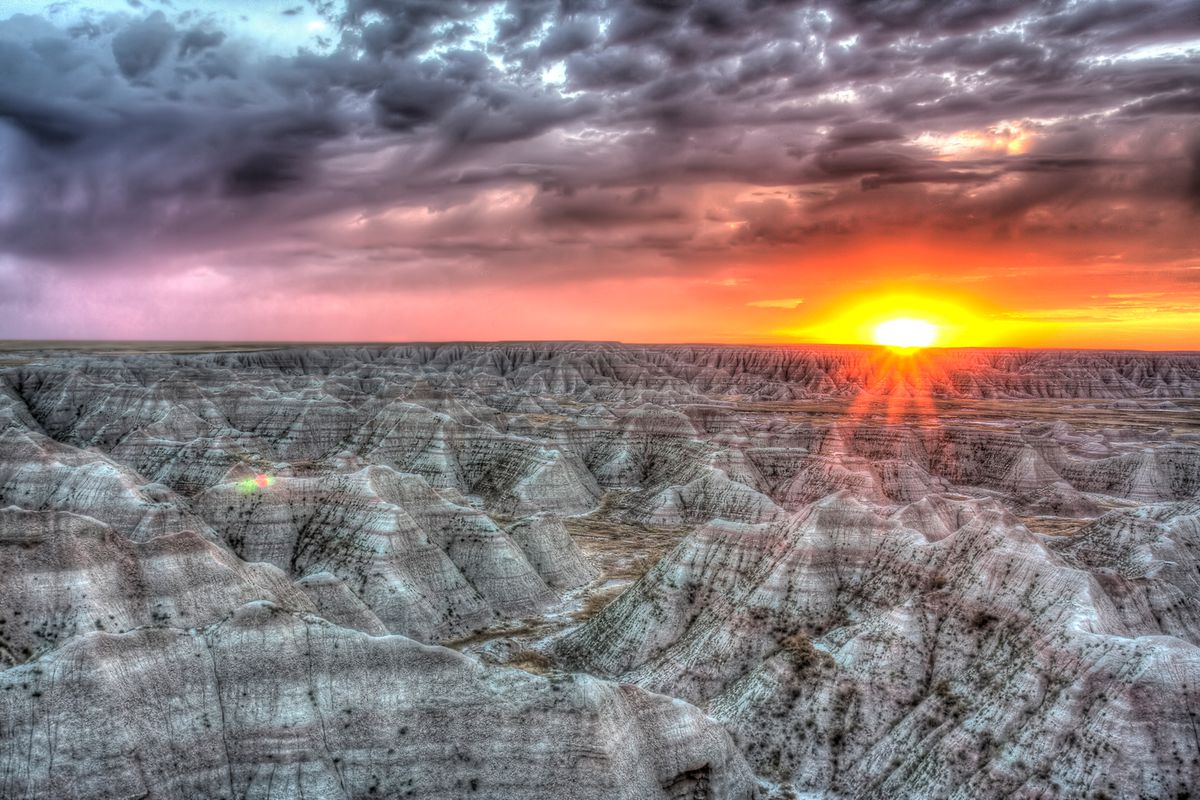 Sunset at the Badlands