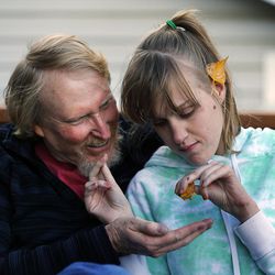 Doug Rice spends time with his daughter, Ashley, at their home in West Jordan on Wednesday, Nov. 16, 2016.