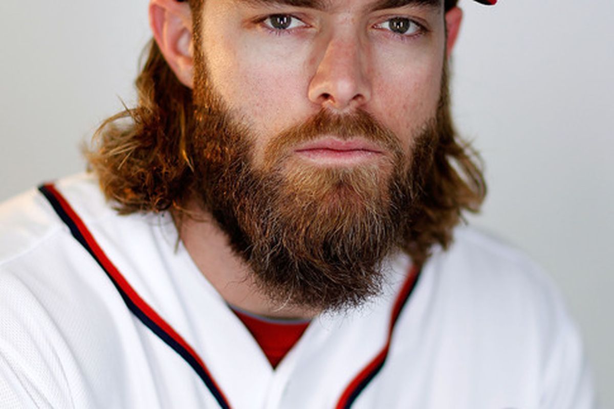 VIERA, FL - FEBRUARY 28:  Jayson Werth #28 of the Washington Nationals poses during photo day at Space Coast Stadium on February 28, 2012 in Viera, Florida.  (Photo by Mike Ehrmann/Getty Images)