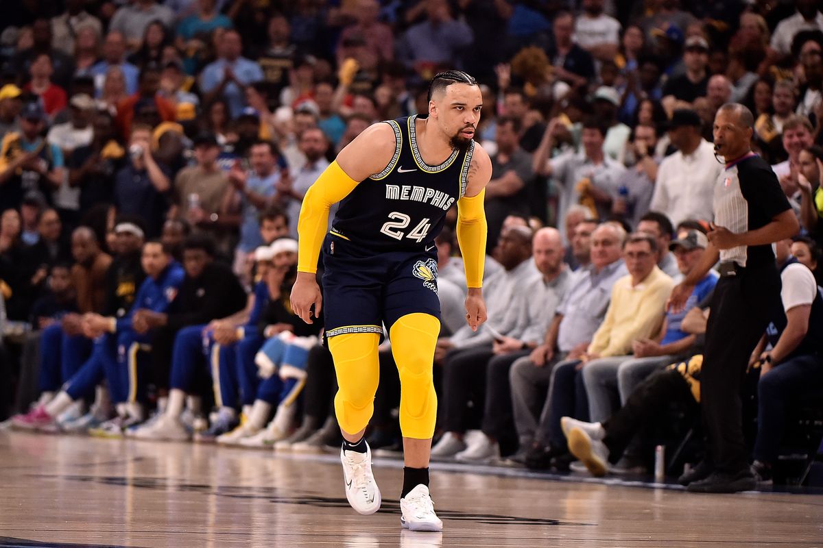 Dillon Brooks #24 of the Memphis Grizzlies against the Golden State Warriors during Game Two of the Western Conference Semifinals of the NBA Playoffs at FedExForum on May 03, 2022 in Memphis, Tennessee.
