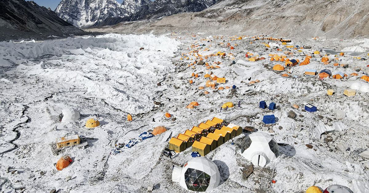 Everest’s base camp is melting