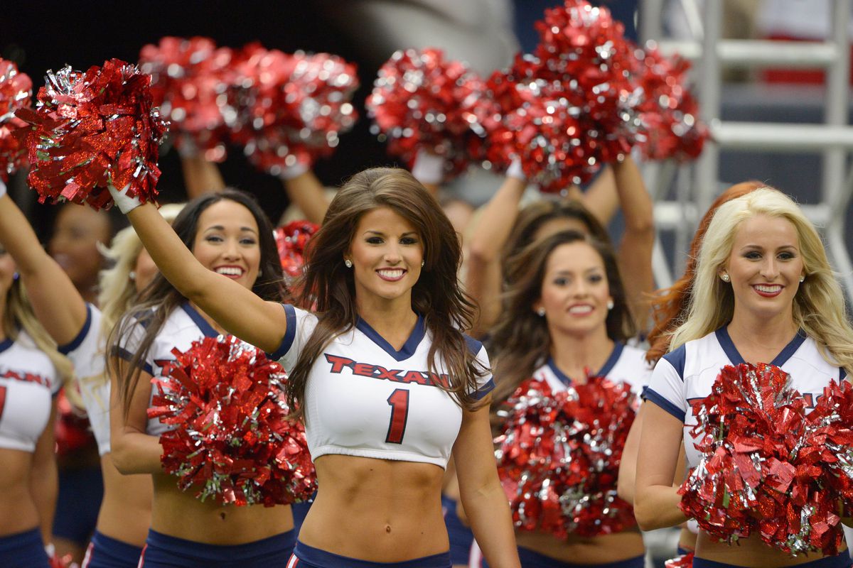 Because you won't get to see the Texans cheerleaders at MetLife on Sunday