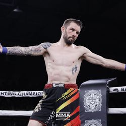 Johnny Bedford ready to go on Saturday night at Bare Knuckle FC inside Cheyenne Ice & Events Center in Wyoming. 