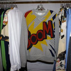 French Terry Sweatshirt in Boom Print, $29.99